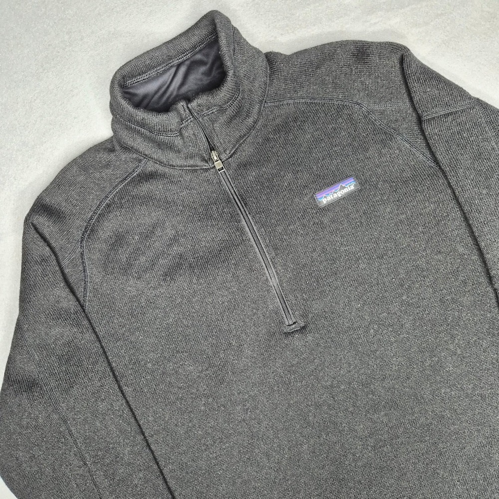 Patagonia Better Sweater Womens XL Quarter Zip Fleece Pullover Dark Gray
